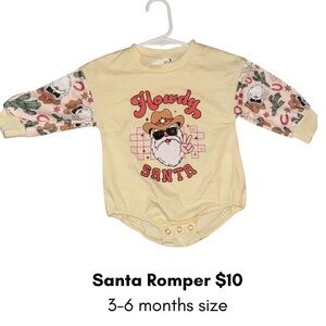 Howdy Santa Baby Romper